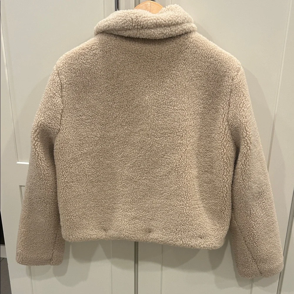 Zara Cream Teddy Jacket for Women - Picture 6 of 6